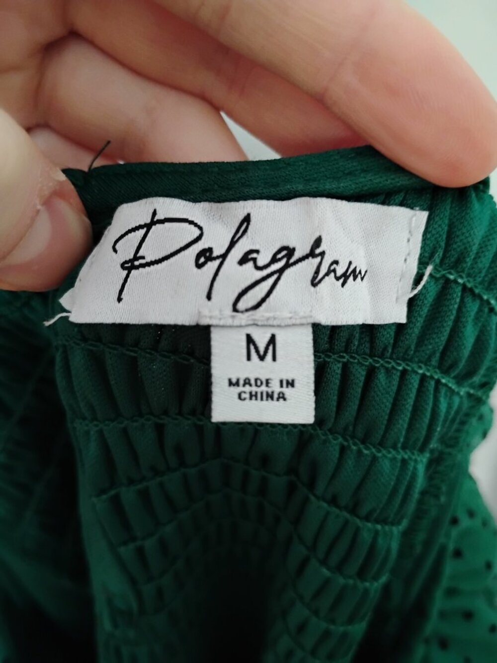 Pologram Green Smocked Swiss Dot Tulle Ruffle Dress - Picture 5 of 8